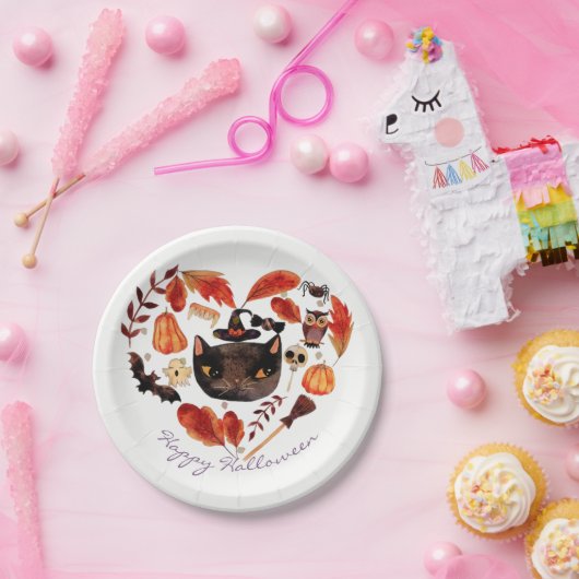 Waterverf Herfst Halloween Baby shower Whimsical Papieren Bordje (Feest)