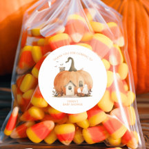 Waterverf Herfst Halloween Dank u Baby shower