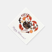 Waterverf Herfst Halloween Party Schattige Whimsic Servet (Hoek)