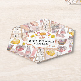 Waterverf Herfst Handgeschilderd Aangepast Kartonnen Onderzetters