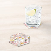 Waterverf Herfst Handgeschilderd Aangepast Kartonnen Onderzetters (Insitu)