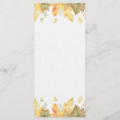 Waterverf Herfst Herfst bladeren Menu 1 | (Achterkant)