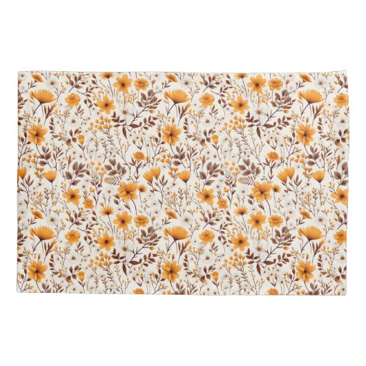 Waterverf Herfst Herfst Bloemen en Bladeren Kussensloop (Achterkant)