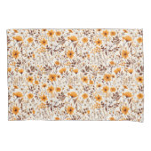 Waterverf Herfst Herfst Bloemen en Bladeren Kussensloop (Voorkant)