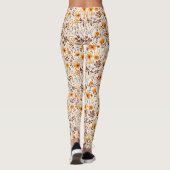 Waterverf Herfst Herfst Bloemen en Bladeren Leggings (Achterkant)