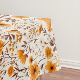 Waterverf Herfst Herfst Bloemen en Bladeren Tafelkleed