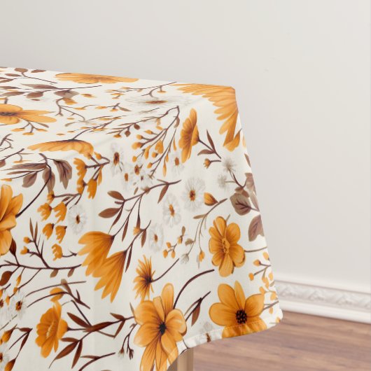 Waterverf Herfst Herfst Bloemen en Bladeren Tafelkleed (Voorbeeld)