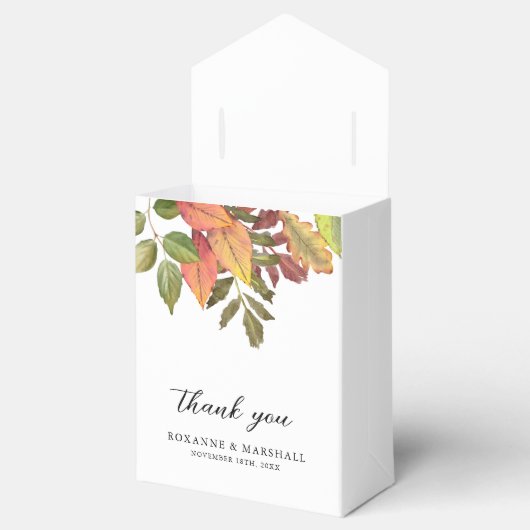 Waterverf herfst herfst bruiloft Hartelijk dank Bedankdoosjes (Geopend)