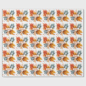 Waterverf herfst Herfst kleur bladeren Cadeaupapier (Vlak)