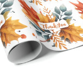 Waterverf herfst Herfst kleur bladeren Cadeaupapier (Rol Hoek)