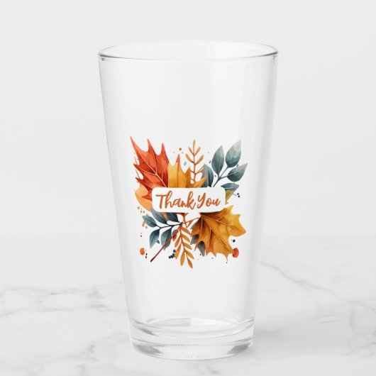 Waterverf herfst Herfst kleur bladeren Glas (Voorkant)