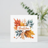 Waterverf herfst Herfst kleur bladeren Kaart (Staand voorkant)