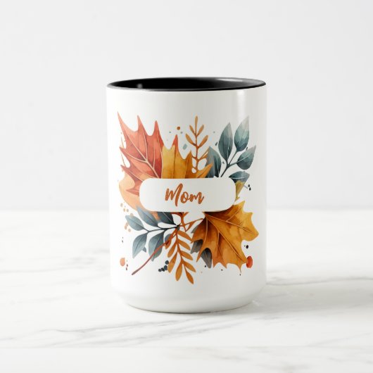 Waterverf herfst Herfst kleur bladeren Mok (Midden)