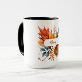 Waterverf herfst Herfst kleur bladeren Mok (Voorkant links)