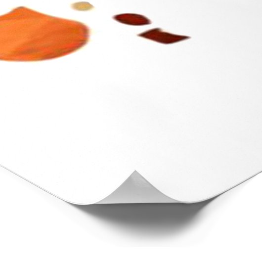 Waterverf herfst Herfst kleur bladeren Poster (Hoek)