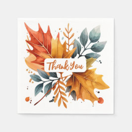 Waterverf herfst Herfst kleur bladeren Servet