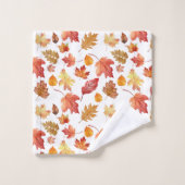 Waterverf herfst herfst laat naadloos patroon bad handdoek (Wasdoekje)