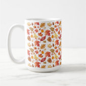 Waterverf herfst herfst laat naadloos patroon koffiemok (Links)