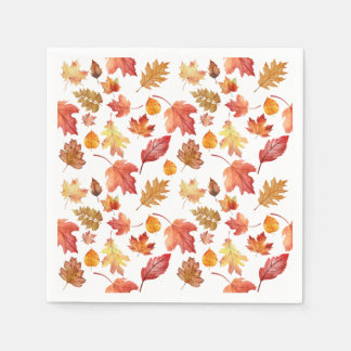 Waterverf herfst herfst laat naadloos patroon servet
