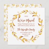 Waterverf Herfst herfst laat ons over. Feestdagenkaart (Voorkant / Achterkant)