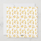 Waterverf Herfst herfst laat ons over. Feestdagenkaart (Achterkant)