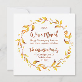 Waterverf Herfst herfst laat ons over. Feestdagenkaart