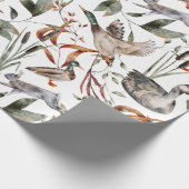 Waterverf Herfst herfst oliage Mallard Duck Geese Cadeaupapier (Hoek)