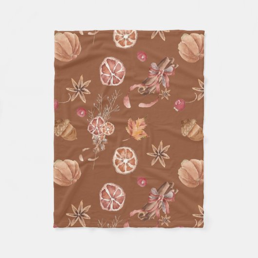 Waterverf herfst Herfst Thanksgiving Fleece Deken (Voorkant)