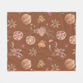 Waterverf herfst Herfst Thanksgiving Fleece Deken (Voorkant (Horizontaal))