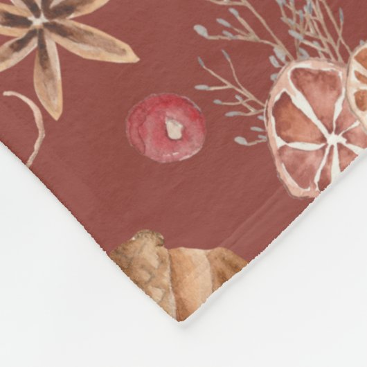 Waterverf herfst Herfst Thanksgiving Fleece Deken (Hoek)