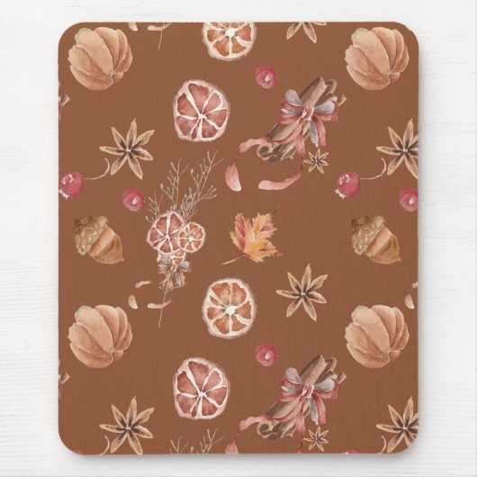 Waterverf herfst Herfst Thanksgiving Muismat (Voorkant)