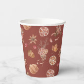 Waterverf herfst Herfst Thanksgiving Papieren Bekers (Achterkant)