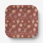 Waterverf herfst Herfst Thanksgiving Papieren Bordje (Voorkant)