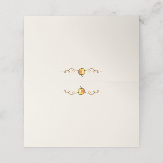 Waterverf Herfst Herfst Thanksgiving Plaatskaartje (Buitenkant ongevouwen)