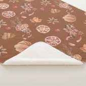 Waterverf herfst Herfst Thanksgiving Sherpa Deken (3/4)