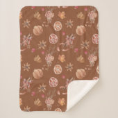 Waterverf herfst Herfst Thanksgiving Sherpa Deken (Voorkant)