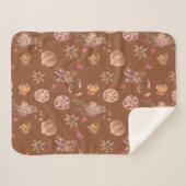 Waterverf herfst Herfst Thanksgiving Sherpa Deken (Voorkant (horizontaal))