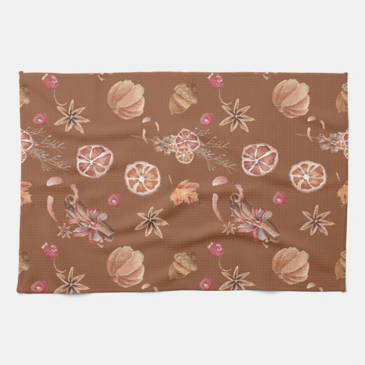 Waterverf herfst Herfst Thanksgiving Theedoek (Horizontaal)