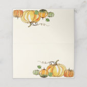 Waterverf Herfst Herfst Thanksgiving Thema Plaatskaartje (Buitenkant ongevouwen)