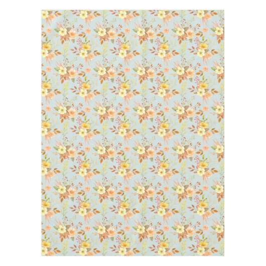 Waterverf Herfst Herfstbloemen Botanisch Tafelkleed (Voorkant)