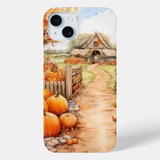  WATERVERF HERFST HERFSTSCHUUR & POMPOENEN Case-Mate iPhone CASE (Achterkant)