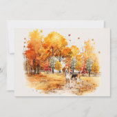 Waterverf Herfst Hond Ontwerp- Beagle Kaart (Voorkant)