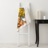 Waterverf Herfst Hondenontwerp- German Shepherd Sherpa Deken (In situ)