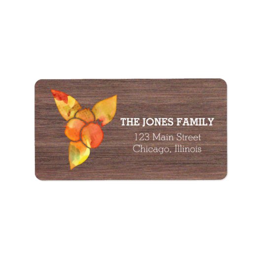 Waterverf Herfst Illustratie Thanksgiving labels (Voorkant)