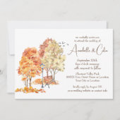 Waterverf herfst in het parkhuwelijk kaart (Voorkant)