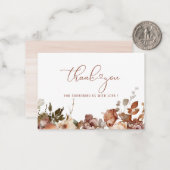 Waterverf Herfst in liefde Bridal ShoweFlat Note K Notitiekaartje (Voorkant / Achterkant in situ)