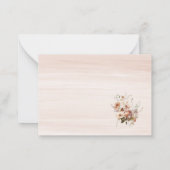 Waterverf Herfst in liefde Bridal ShoweFlat Note K Notitiekaartje (Achterkant)