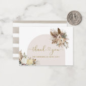 Waterverf Herfst in liefde bruids ShowerFlower Pum Notitiekaartje (Voorkant / Achterkant in situ)