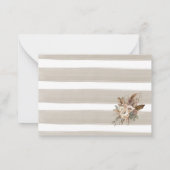 Waterverf Herfst in liefde bruids ShowerFlower Pum Notitiekaartje (Achterkant)