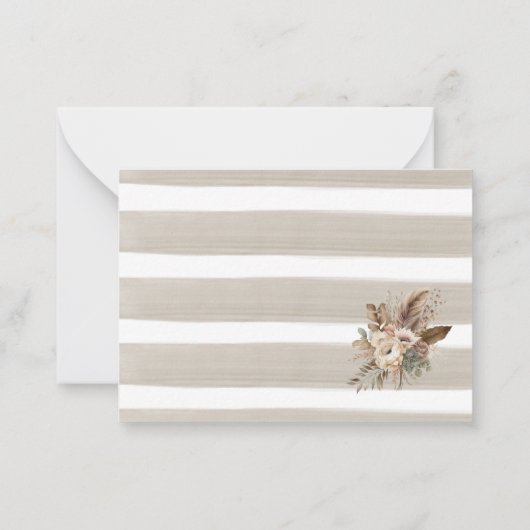 Waterverf Herfst in liefde bruids ShowerFlower Pum Notitiekaartje (Achterkant)